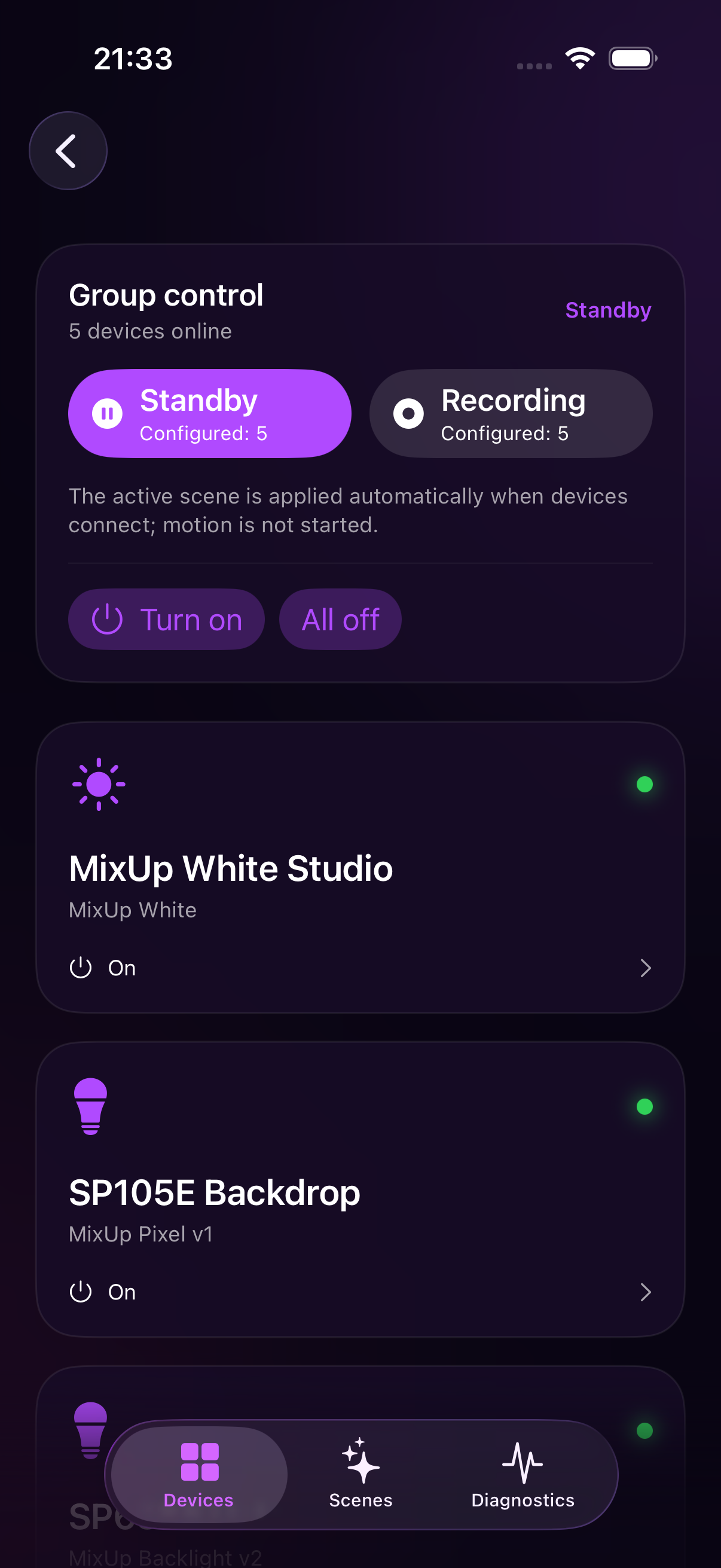 Group control on iOS